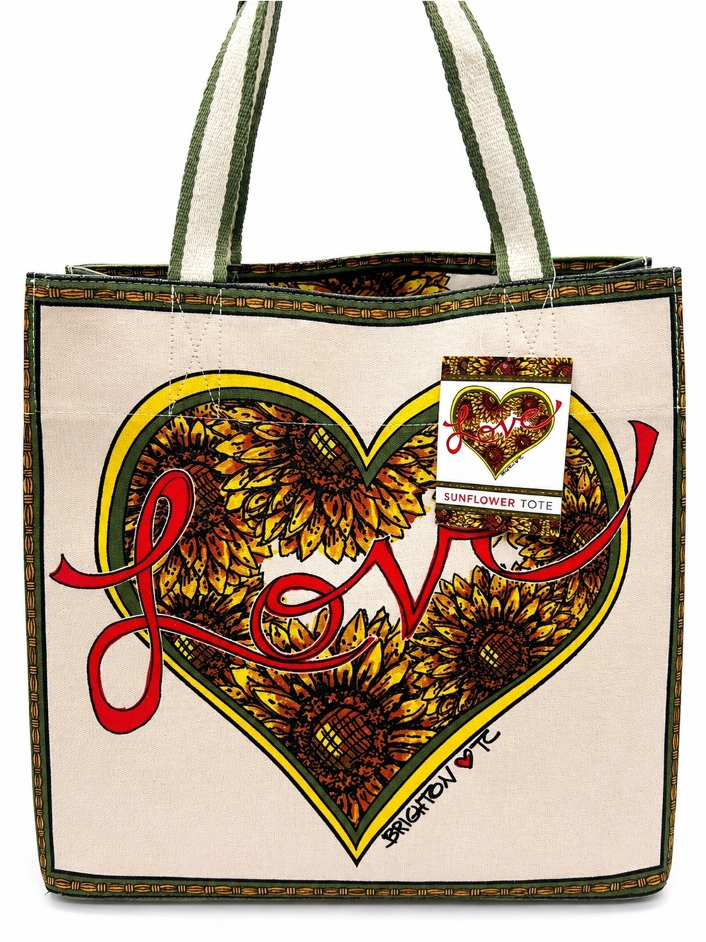 Brighton Tom Clancy Sunflower Tote Something wonderful Large Canvas Boho Bag